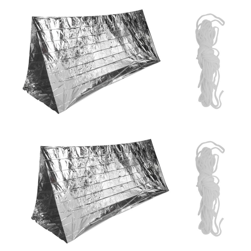 2 Pcs Durable Reflective Emerg - Survival Blanket Reflective 评论和价格