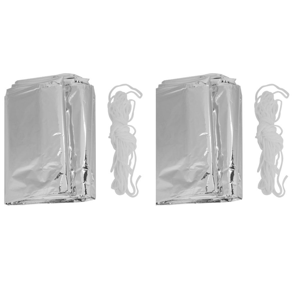 2 Pcs Durable Reflective Emerg - Survival Blanket Reflective 评论和价格