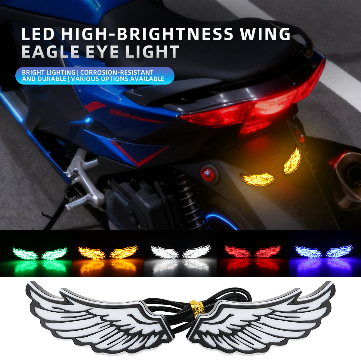 1Pair Motorcycle Angel Wings L - Sos Light Strobe 评论和价格