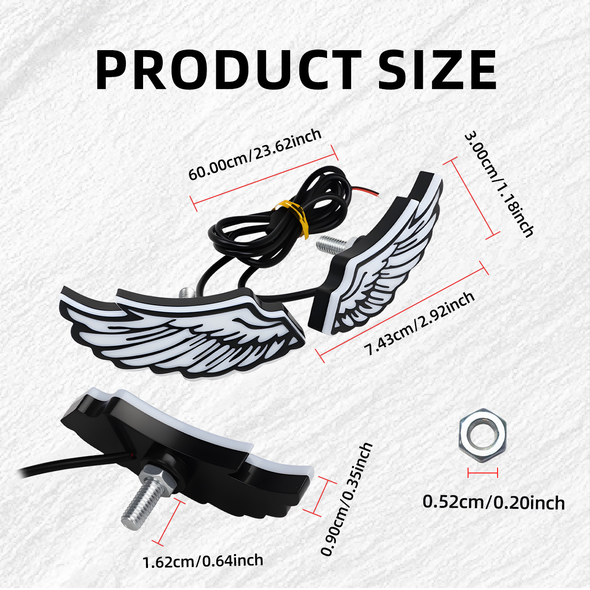 1Pair Motorcycle Angel Wings L - Sos Light Strobe 评论和价格
