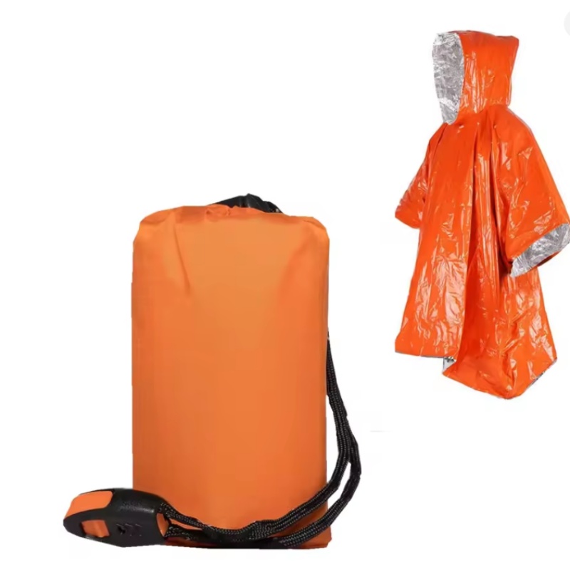 Emergency Poncho 4 Pcs,Film Th - Survival Blanket Reflective 评论和价格