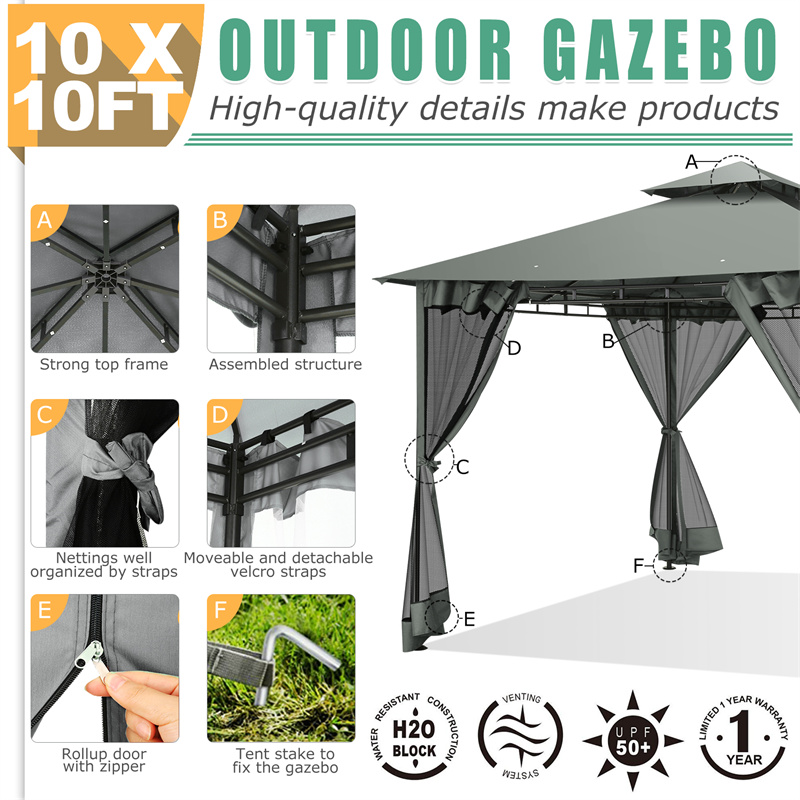10’x10’ Gazebo on Clearance, W - Emergency Mylar Tent 评论和价格