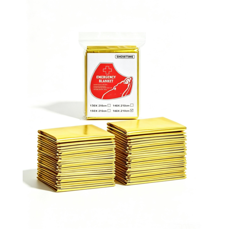 12PCS Large 160×210cm Gold Foi - Survival Blanket Reflective 评论和价格