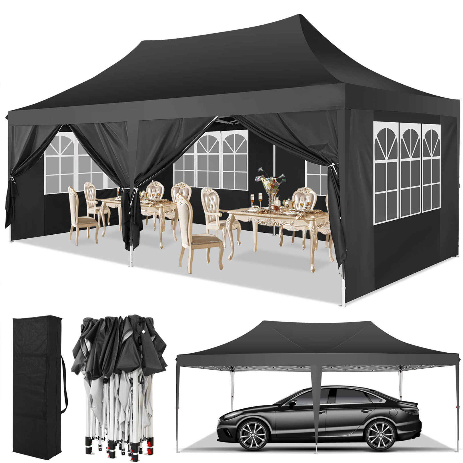 10x20 Pop Up Canopy Tent with  - Emergency Mylar Tent 评论和价格